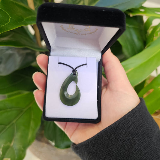 Greenstone Pendant - Hei Matau (Hook)