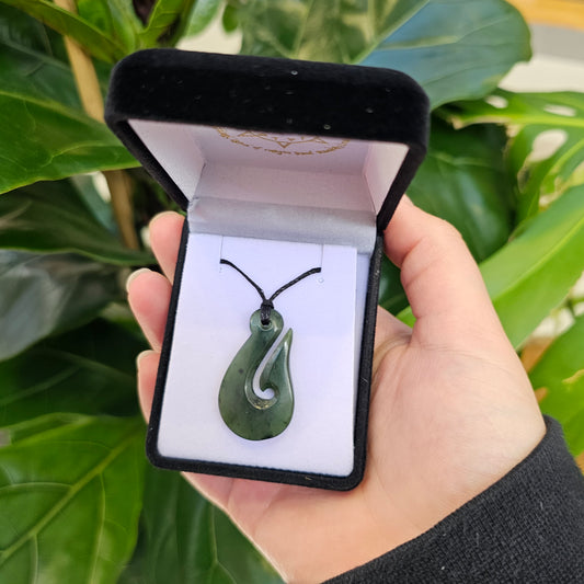 Greenstone Pendant - Hei Matau (Hook)