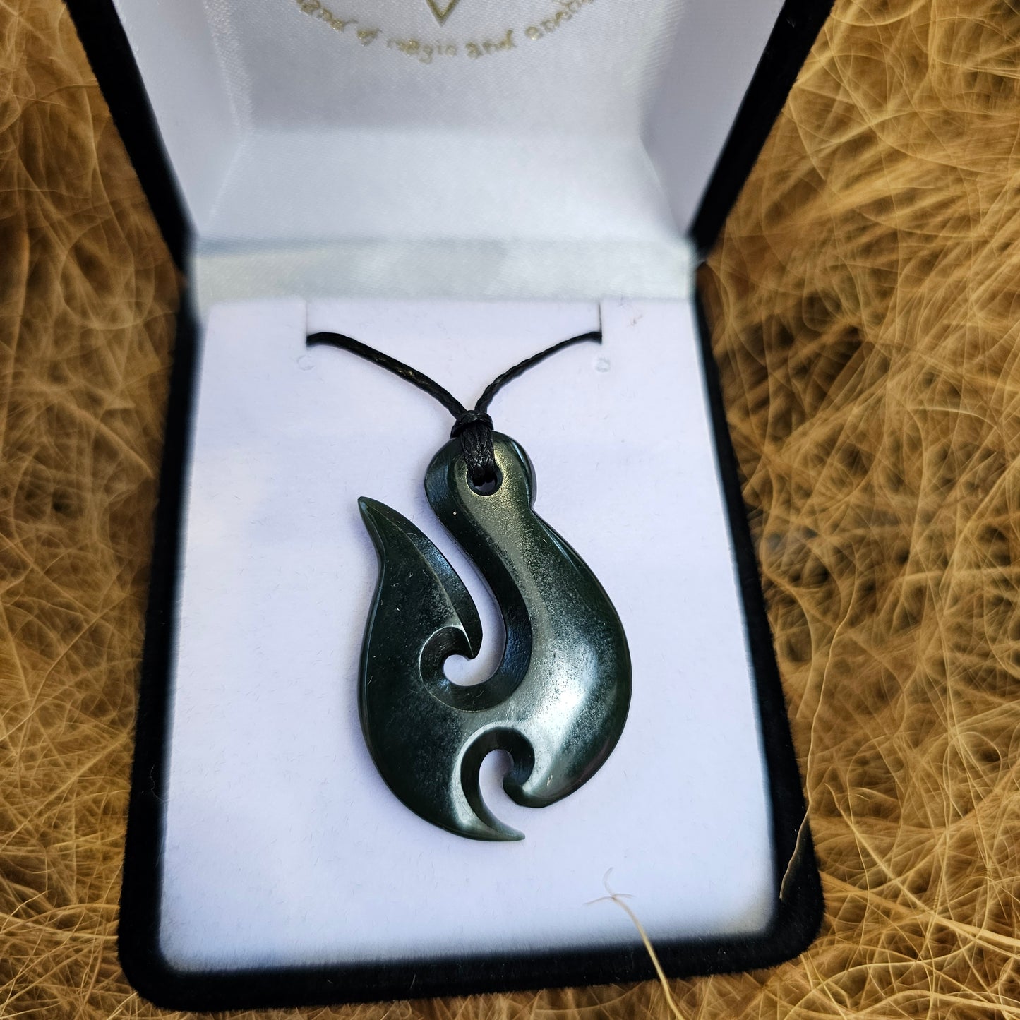 Hei Matau (Hook) Greenstone Pendant