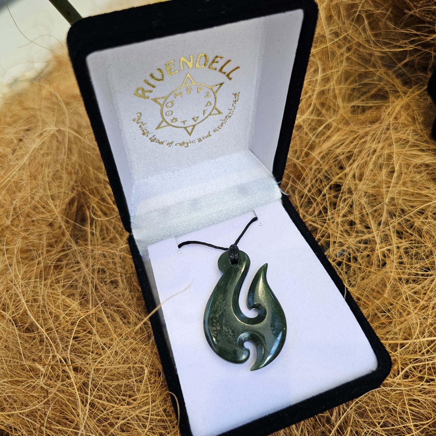 Hei Matau (Hook) Greenstone Pendant