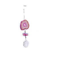 Crystal Suncatcher - Pink Agate - Rivendell Shop