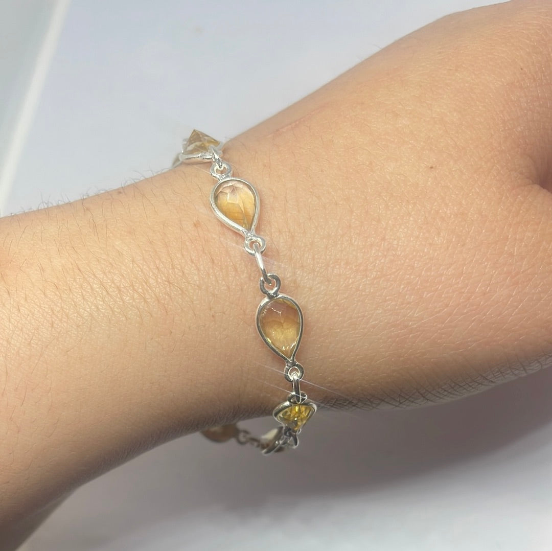 Citrine Silver Bracelet - Rivendell Shop