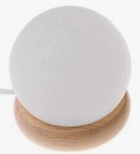 Salt Lamp Sphere White 11.50cm Mood Change - Rivendell Shop