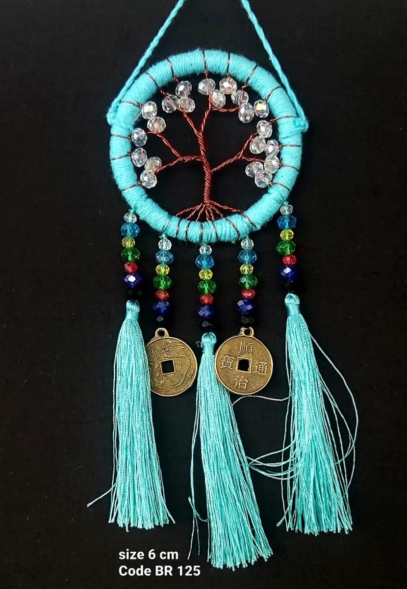 Dreamcatcher Teal Tree of Life 6cm - Rivendell Shop