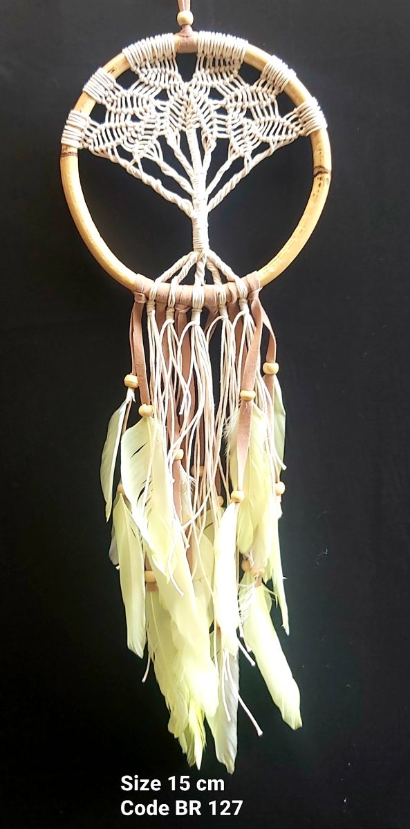 Dreamcatcher Natural Cotton Tree of Life 15cm - Rivendell Shop