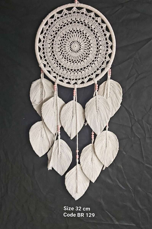 Dreamcatcher White Crochet 32cm