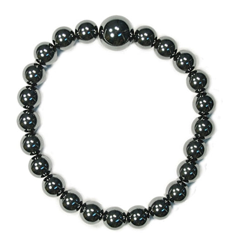 Hematite Round Bracelet 8mm - Rivendell Shop