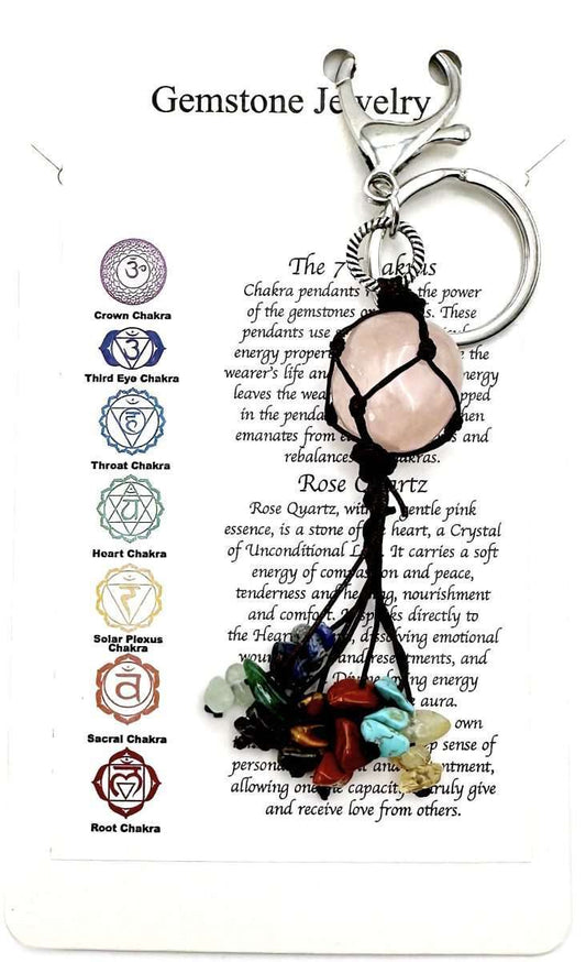 Chakra Keyring Rose Quartz