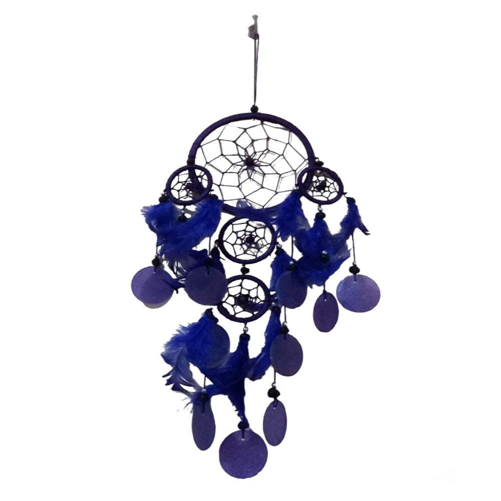 Blue with Shell Dreamcatcher 12cm - Rivendell Shop