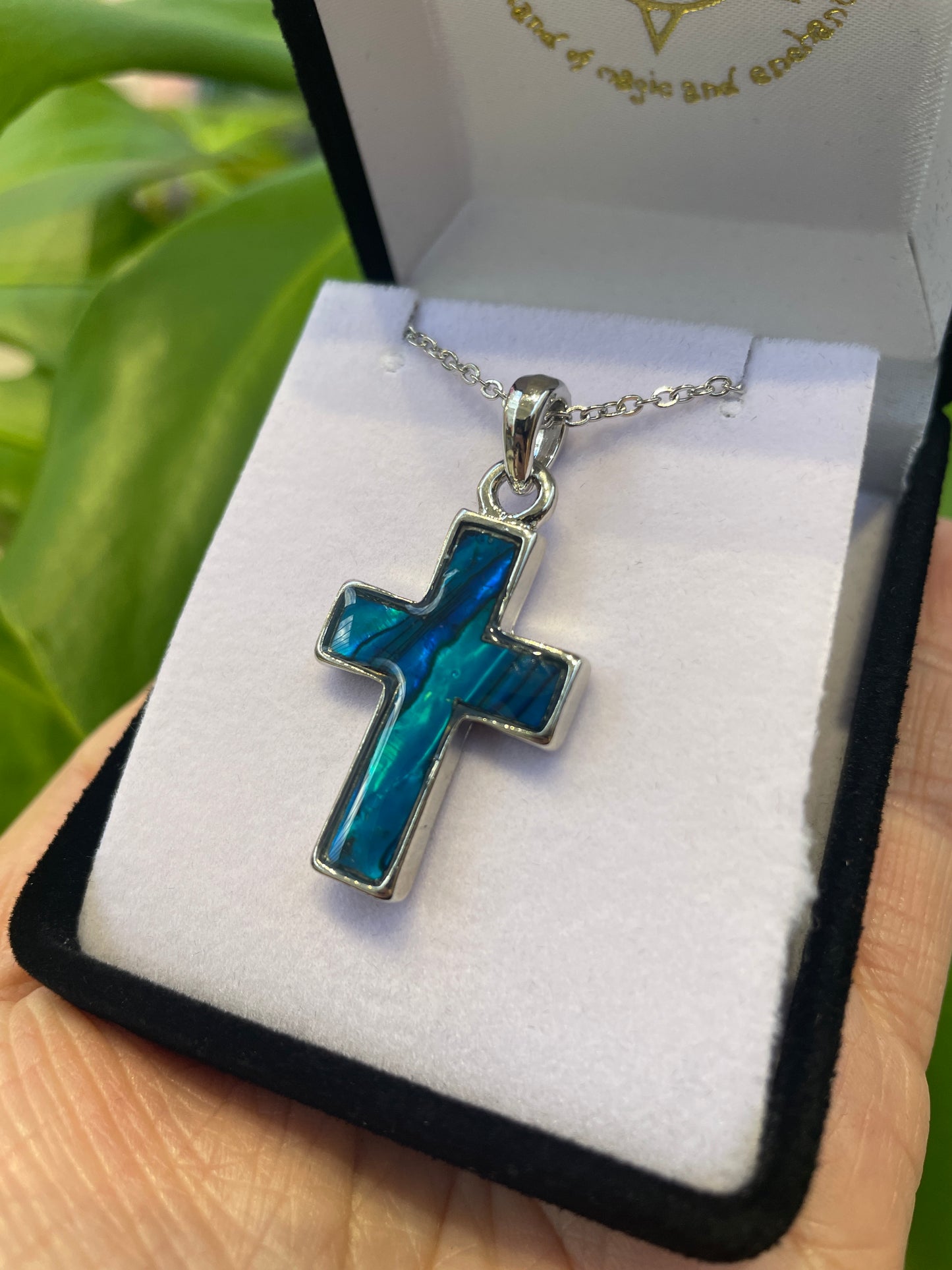 Paua Pendant - Cross