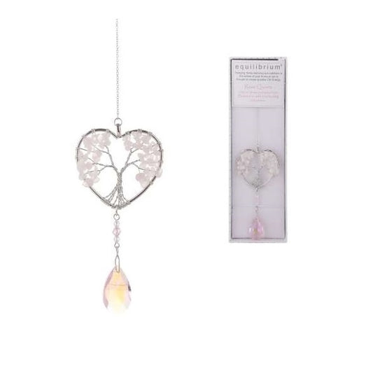 Equilibrium Rose Quartz Tree of Life Suncatcher - Rivendell Shop