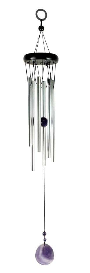 Gemstone windchime - Amethyst oval