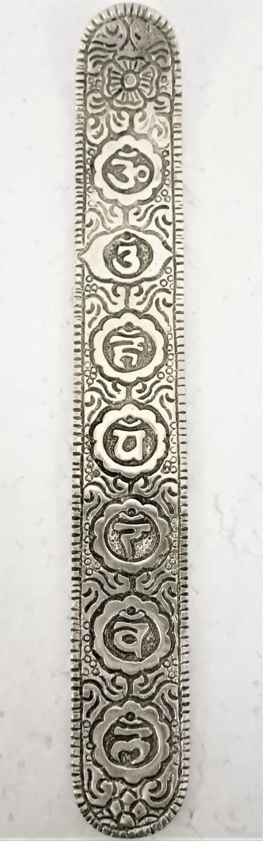 White Metal Chakra Incense Holder - Rivendell Shop