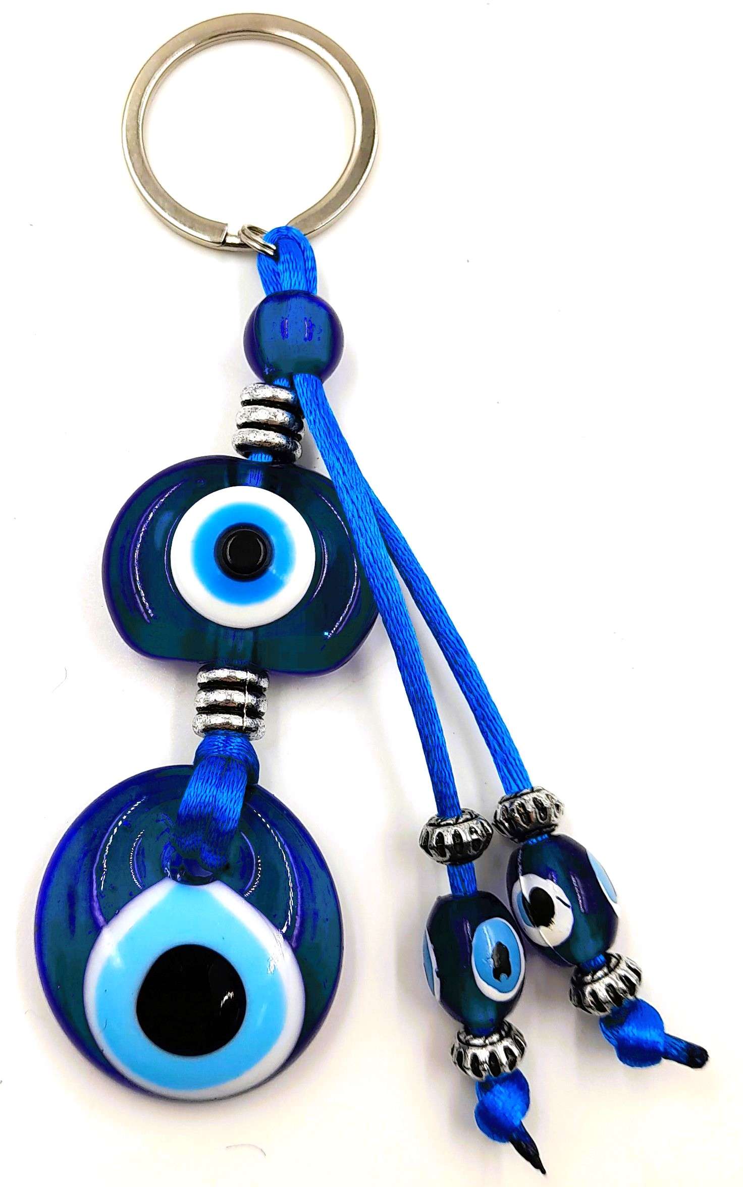 Turkish Glass Evil Eye Keyring - Rivendell Shop