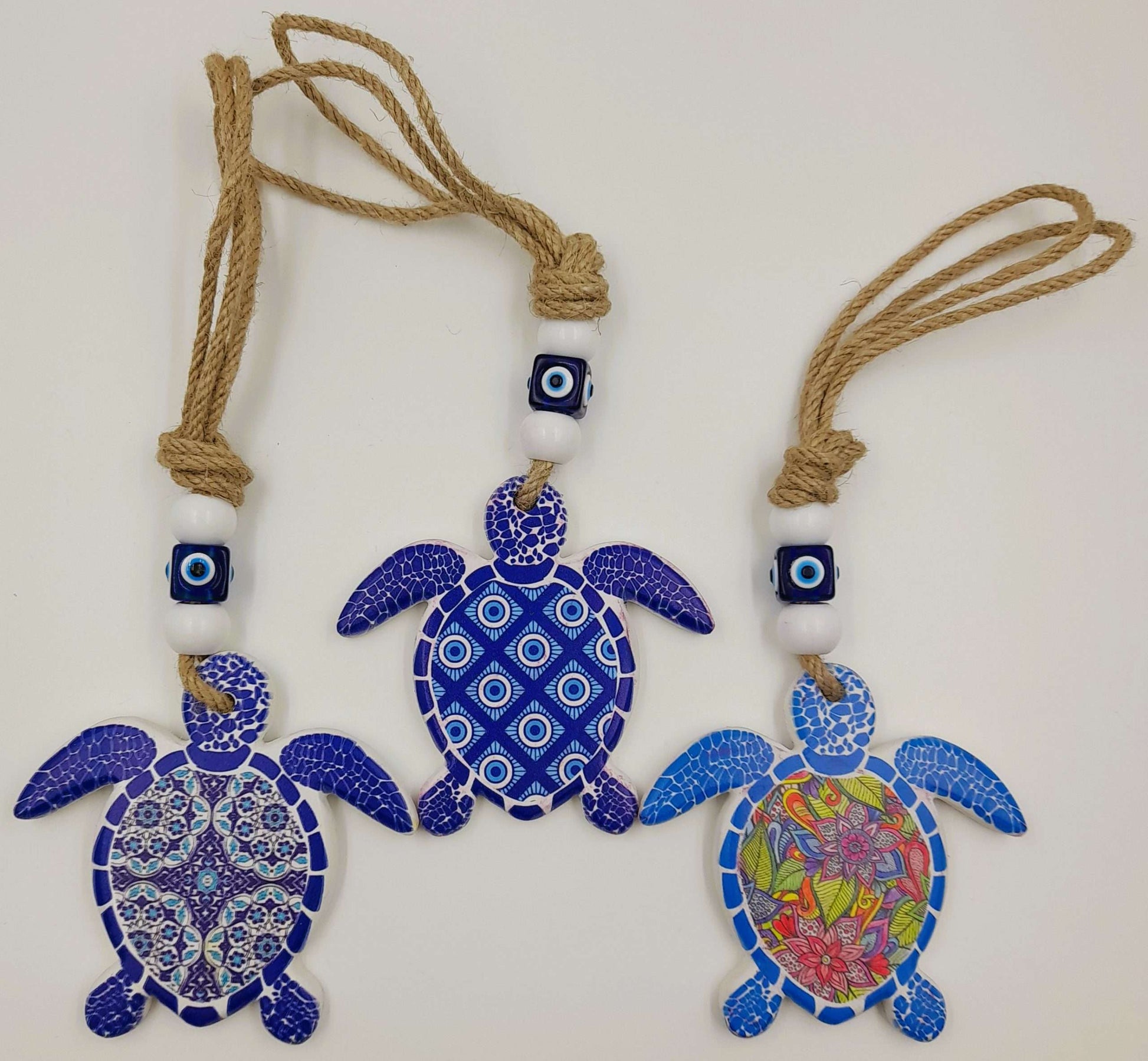 Nazar Evil Eye Turtle Wall Hanging- Assorted - Rivendell Shop