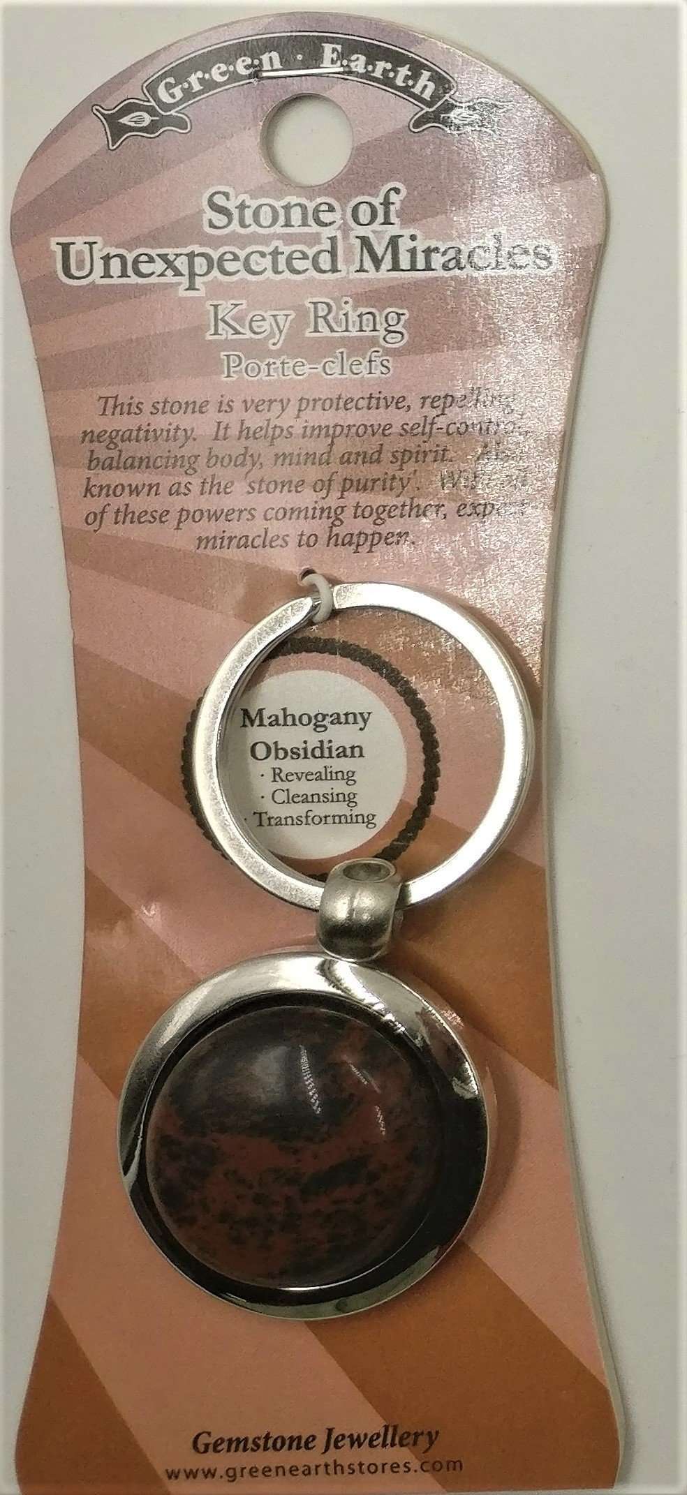 Mahogany obsidian keychain - Rivendell Shop