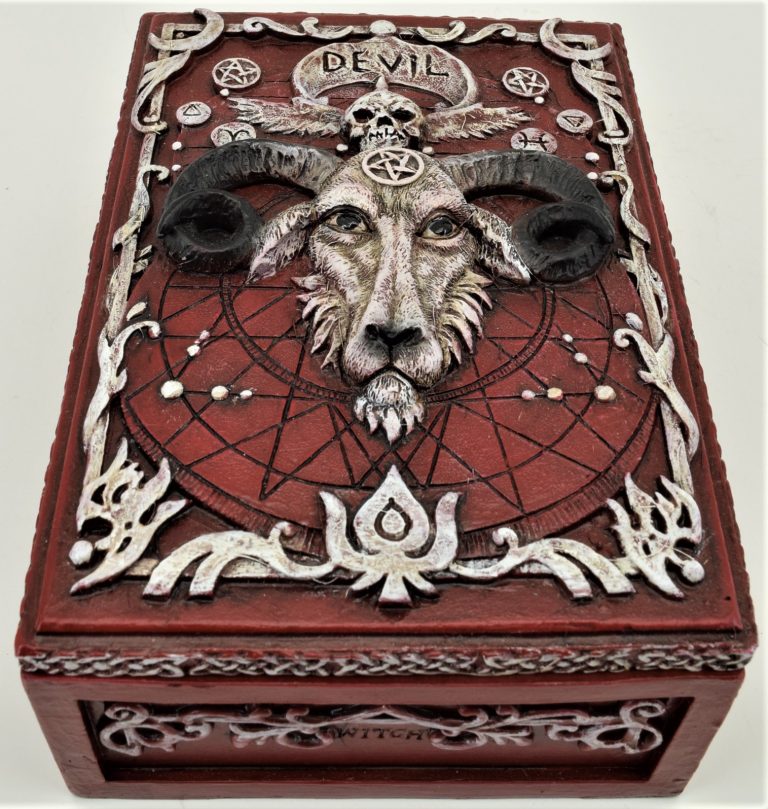 Red Baphomet Trinket box - Rivendell Shop