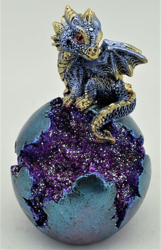 Blue Dragon On Crystal Ball with LED - Rivendell Shop