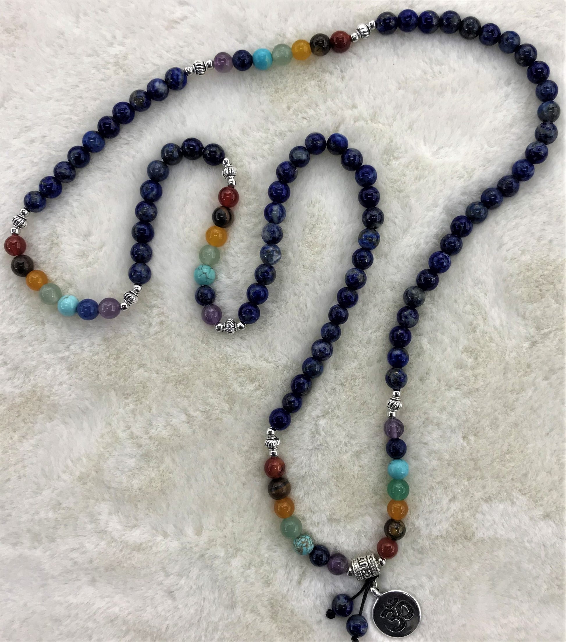 Lapis lazuli mala beads - Rivendell Shop