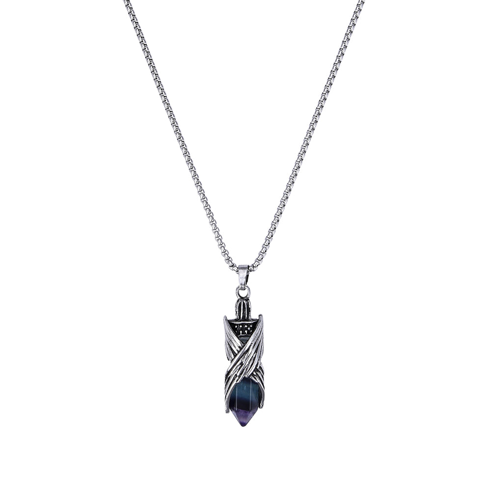 Fluorite Pendant with Dragon Wings - Rivendell Shop