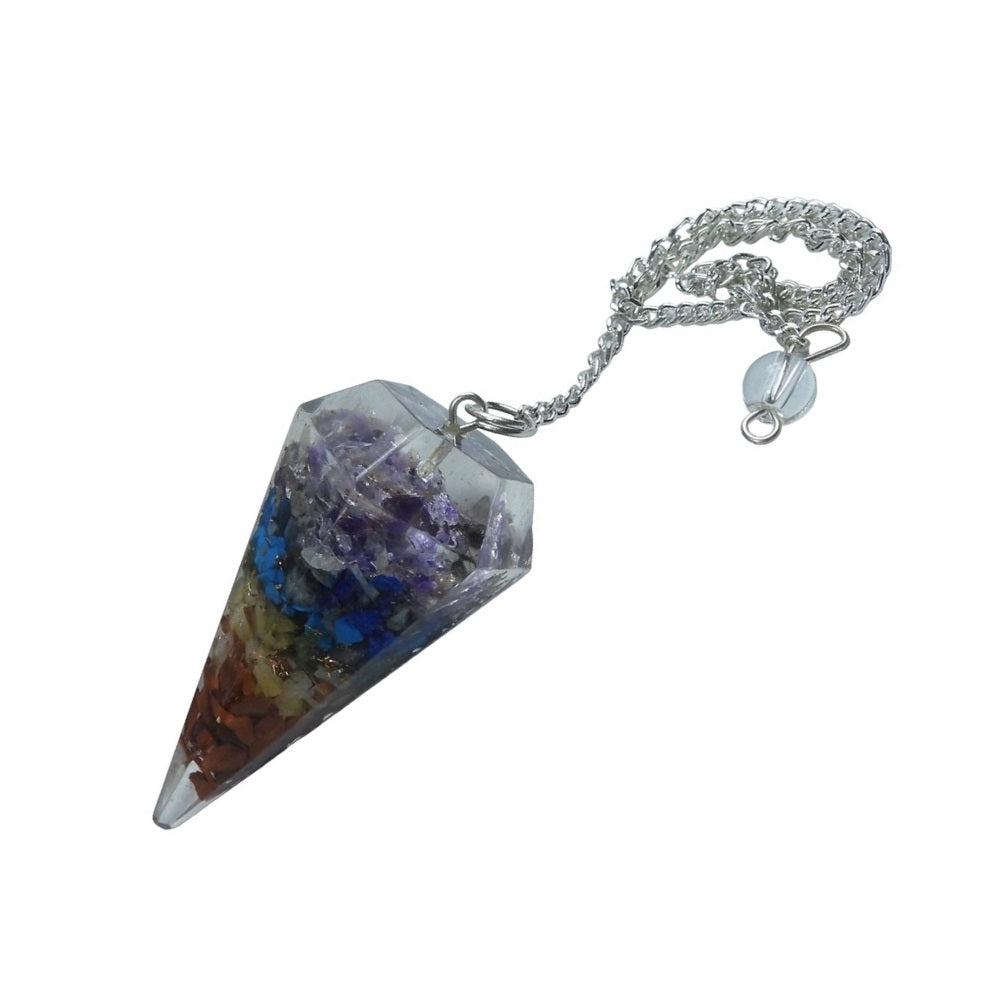 Chakra Organite 6 Facet Pendulum - Rivendell Shop