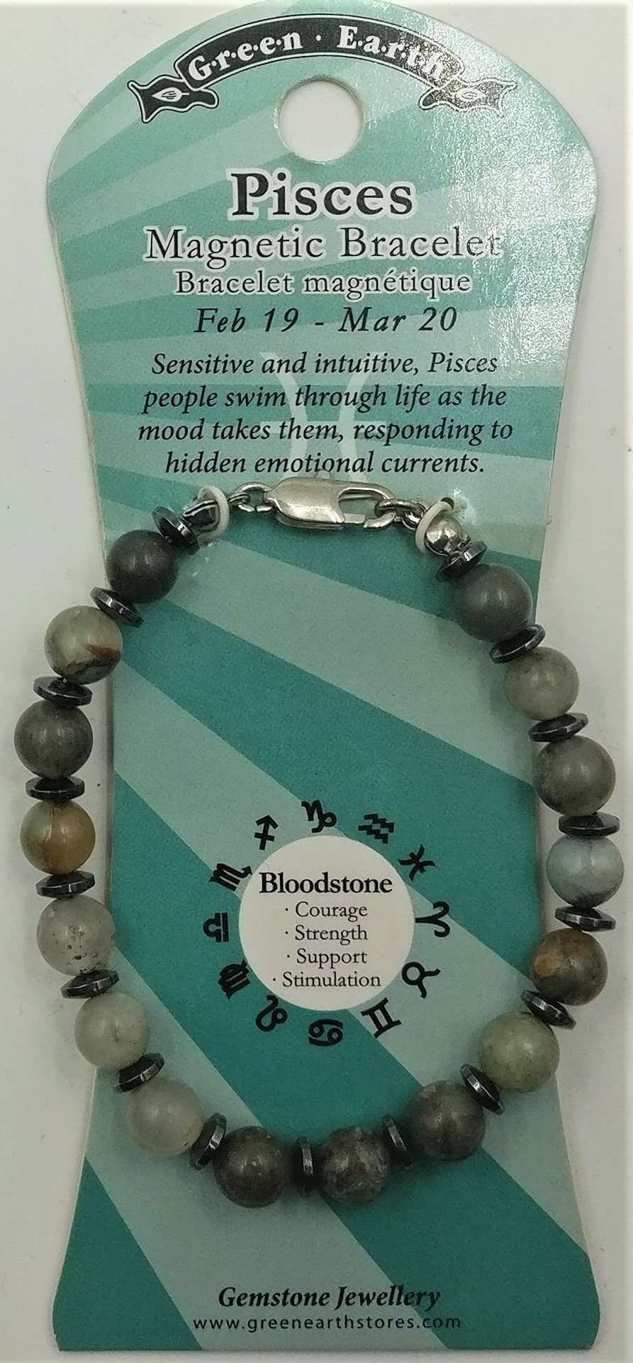 Bloodstone zodiac bracelet - Rivendell Shop