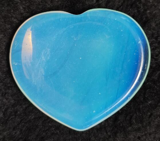 Opalite Worry Stone Heart - Rivendell Shop