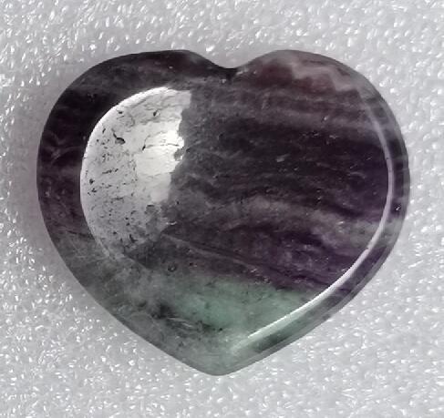 Fluorite Worry Stone - Heart - Rivendell Shop