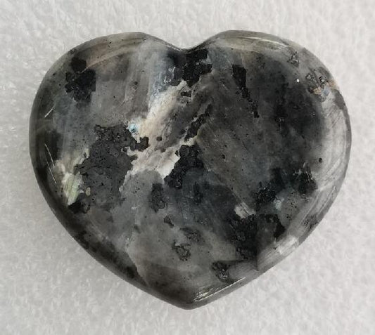 Larvakite Worry Stone - Heart - Rivendell Shop