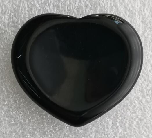 Black Obsidian Worry Stone - Heart - Rivendell Shop