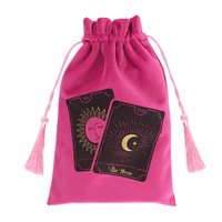 Pink Tarot Cards Drawstring Pouch - Rivendell Shop