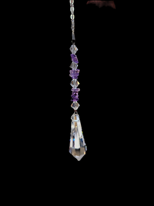 Clarus Crystal Hanging Pendulum - Amethyst