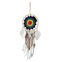 Multi with White Leaf Dreamcatcher 16cm - Rivendell Shop