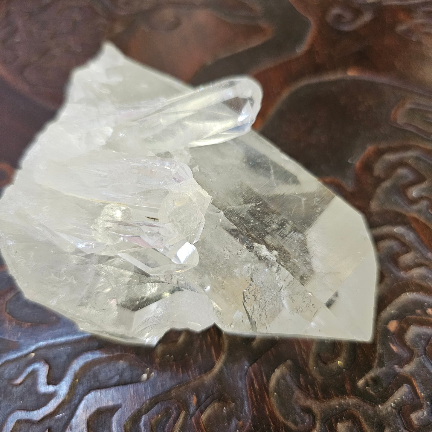 Clear quartz cluster