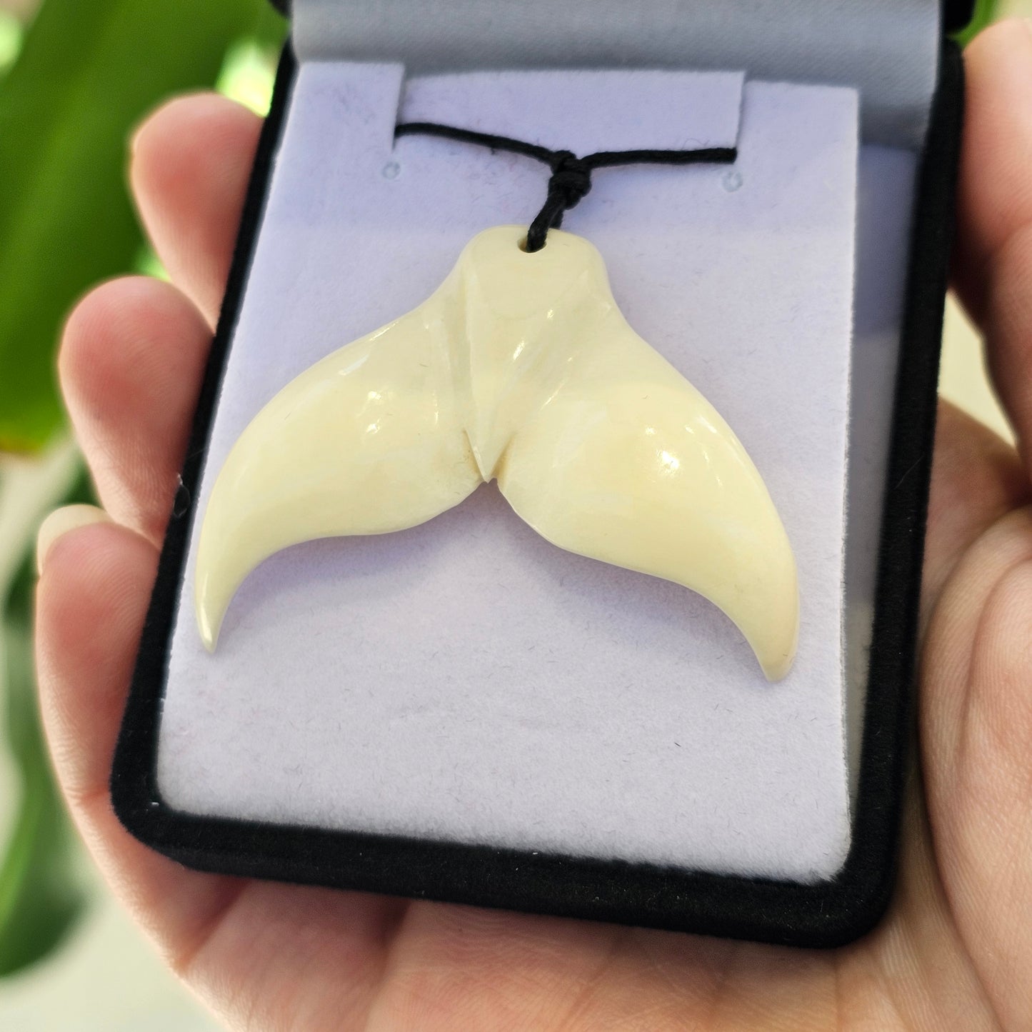 Bone Whale Tail Pendant - Rivendell Shop