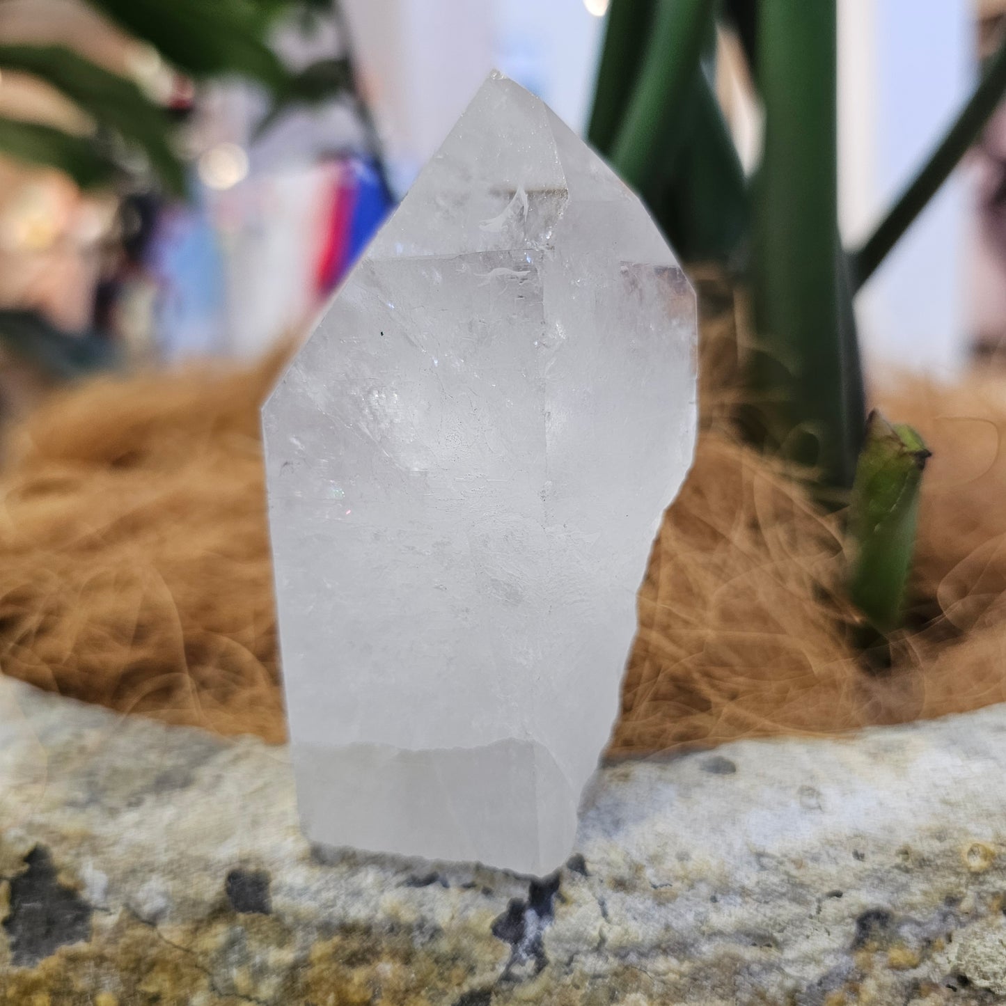 Clear Quartz Point Semi-Polished