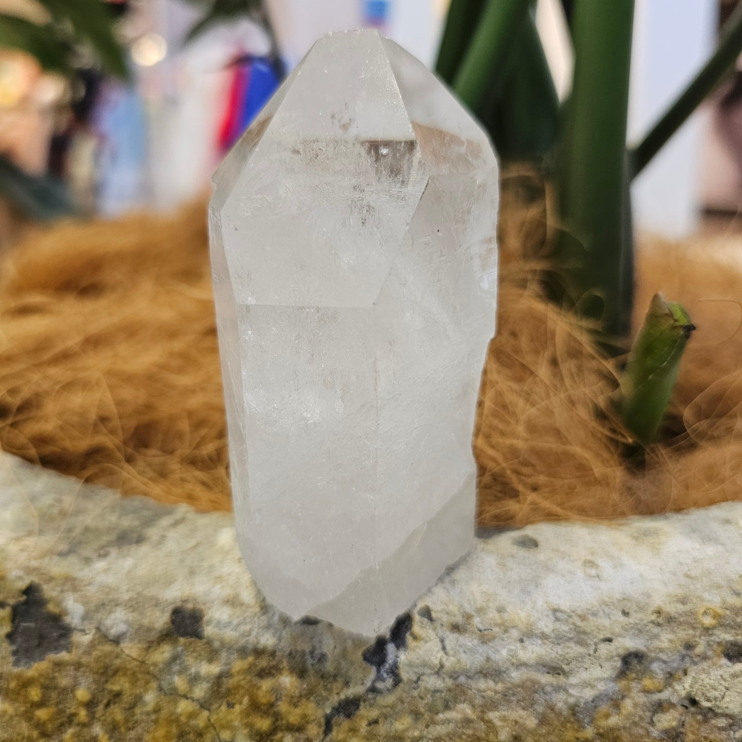 Clear Quartz Point Semi-Polished