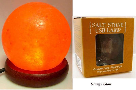 USB salt lamp - orange LED