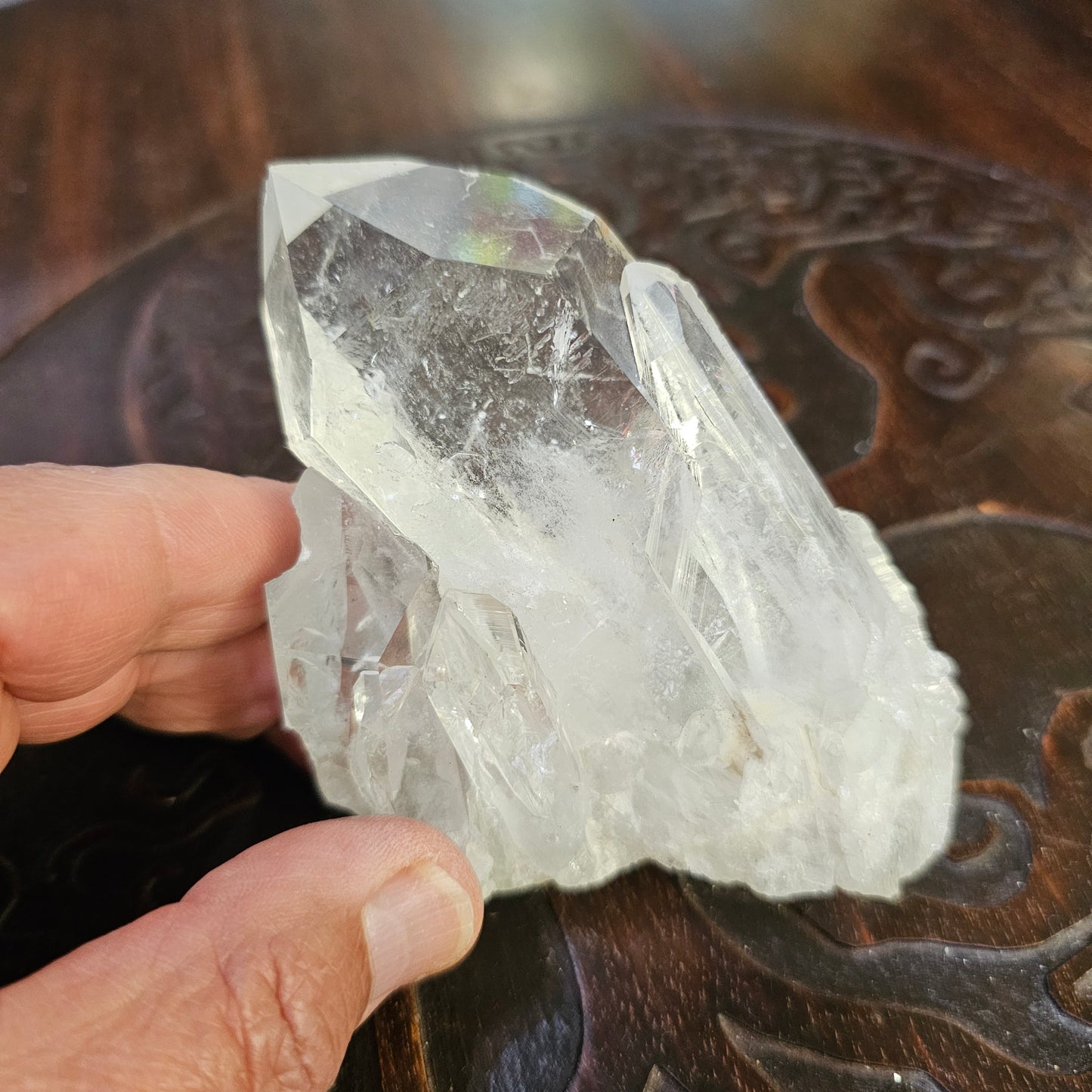 Clear quartz cluster