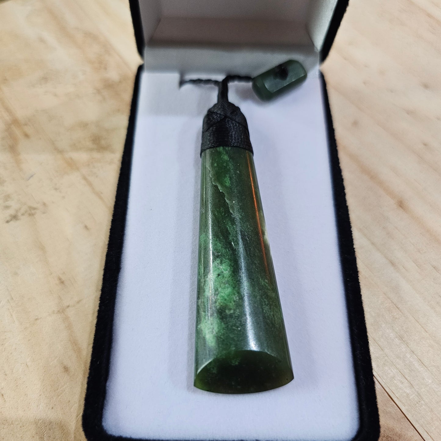 Greenstone Toki Pendant 80x20 mm