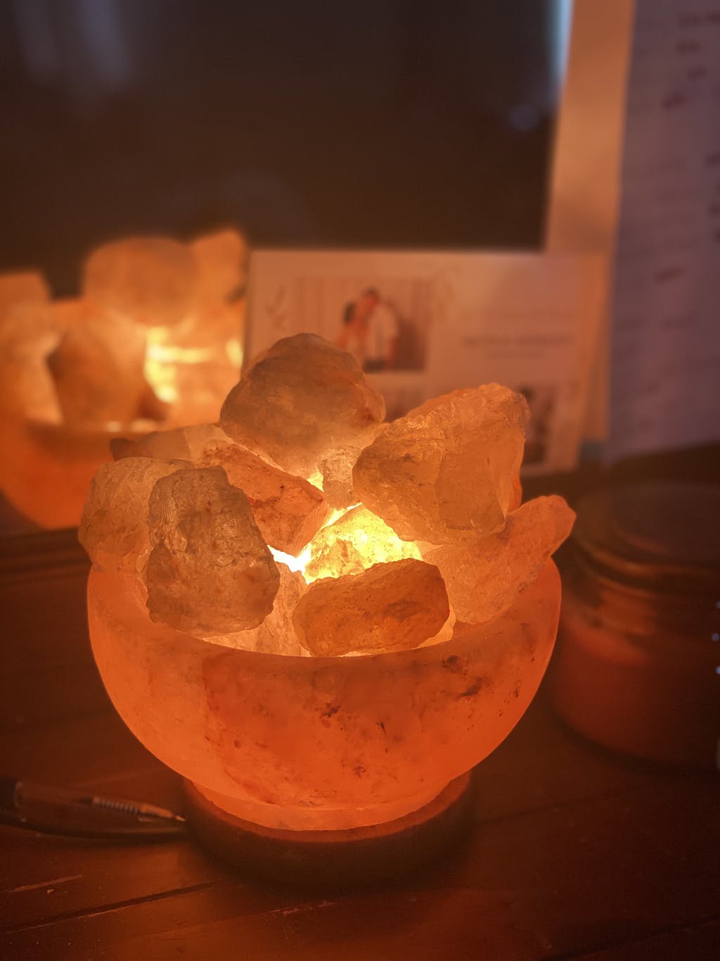 Carved Himalayan Salt Lamp Bowl - Rivendell Shop