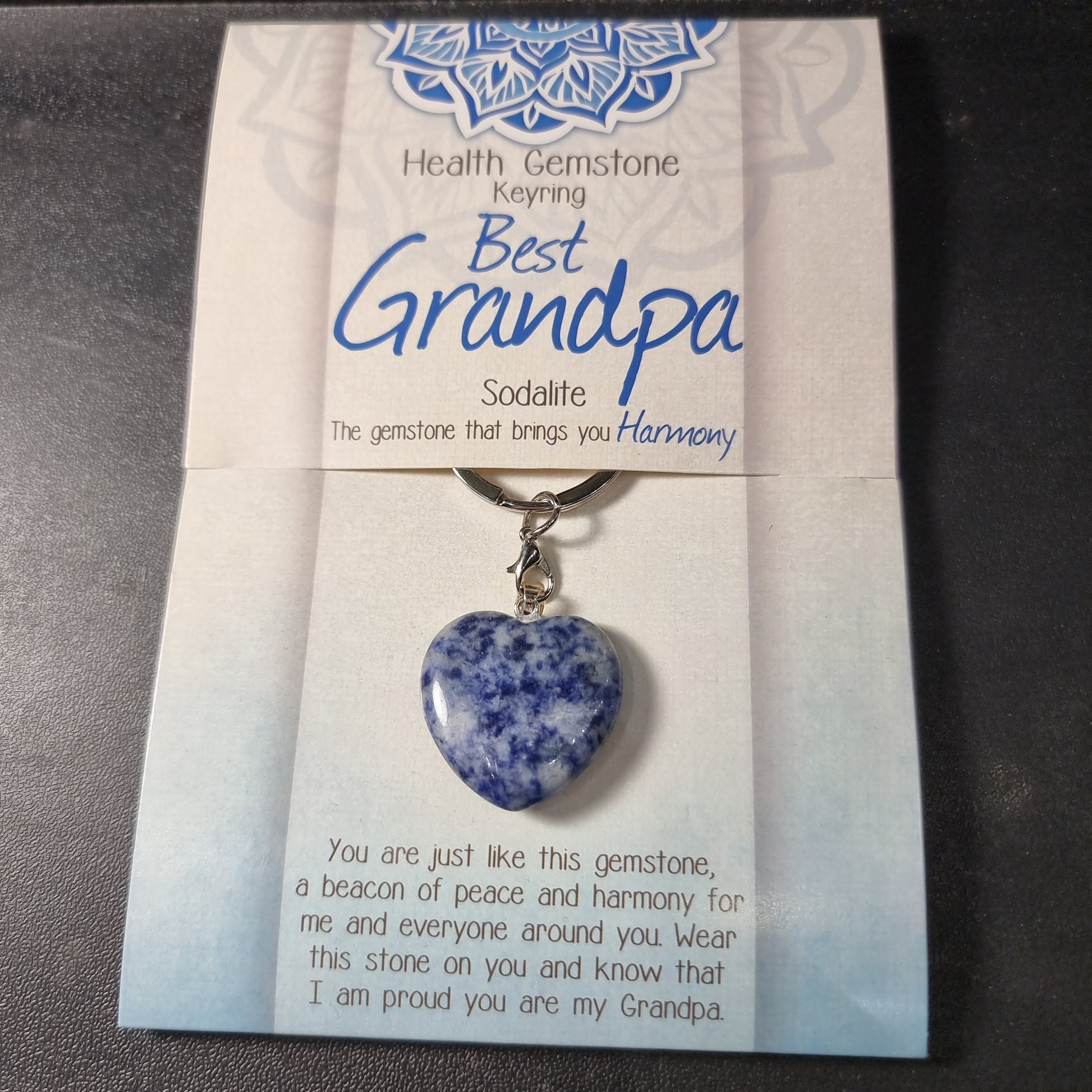 Sodalite keyring (grandpa) - Rivendell Shop