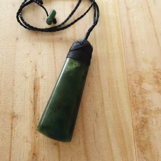 Large Greenstone Toki Pendant 80x25mm - Rivendell Shop