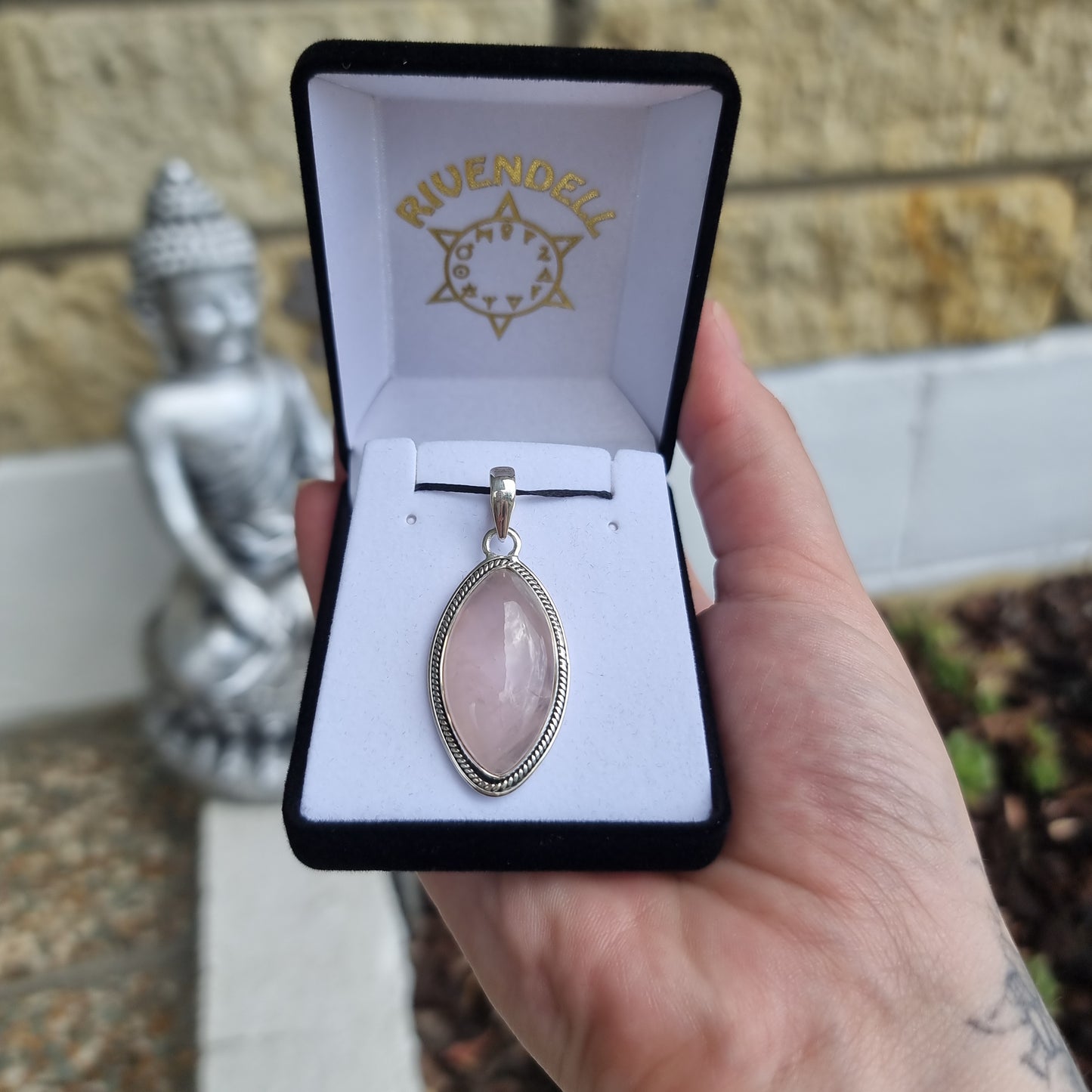 Rose quartz pendant collection - Rivendell Shop