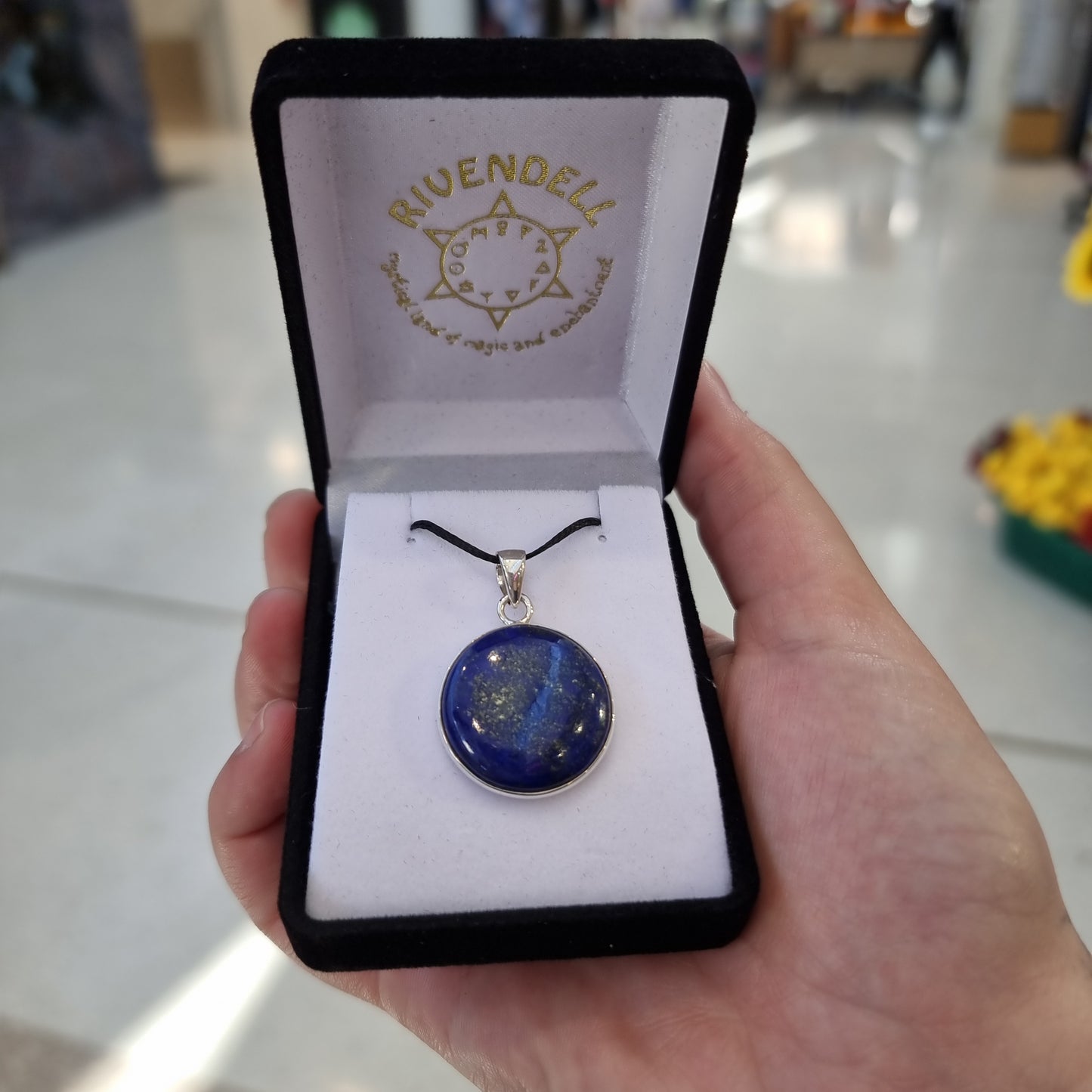 Sterling silver lapis lazuli pendant - Rivendell Shop