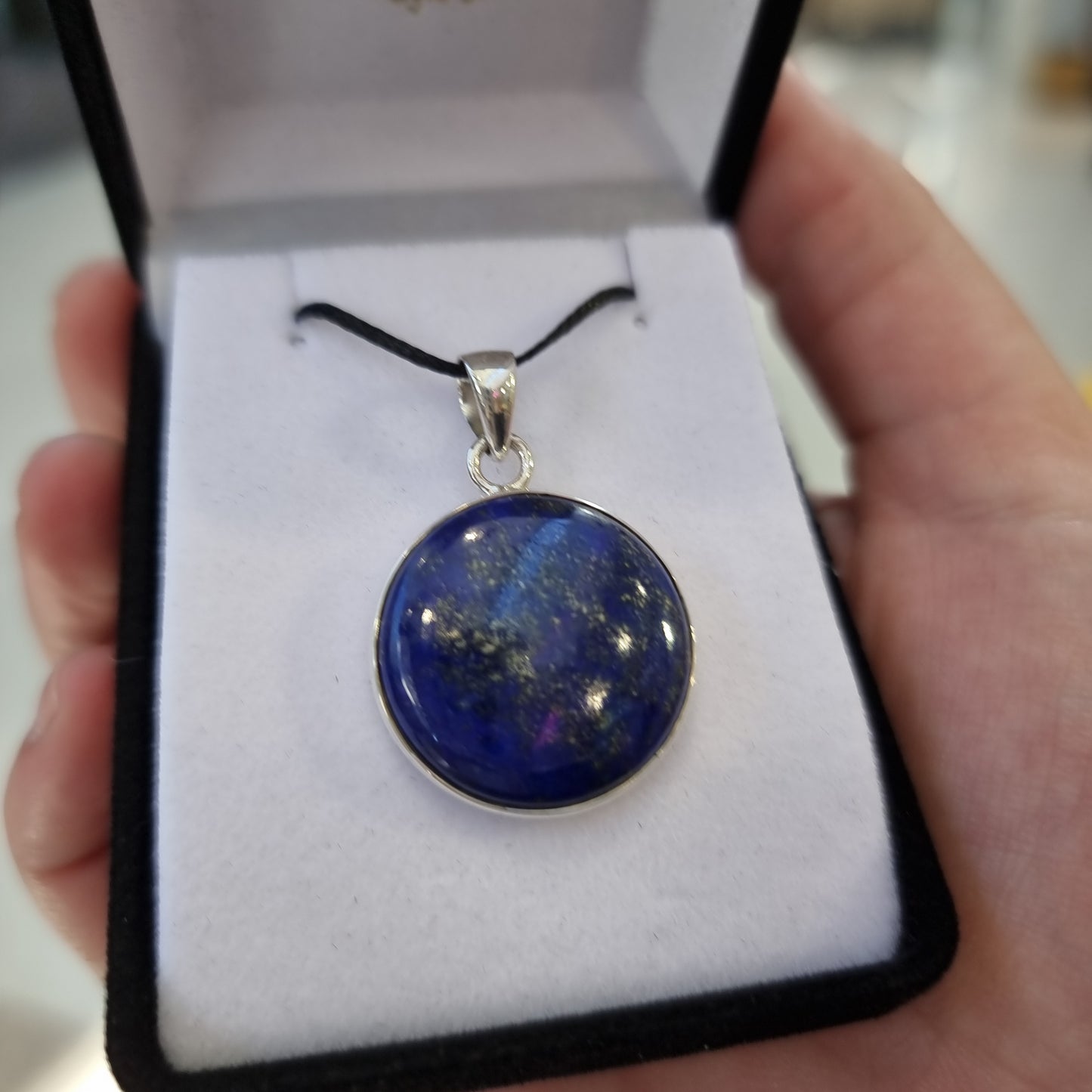 Sterling silver lapis lazuli pendant - Rivendell Shop