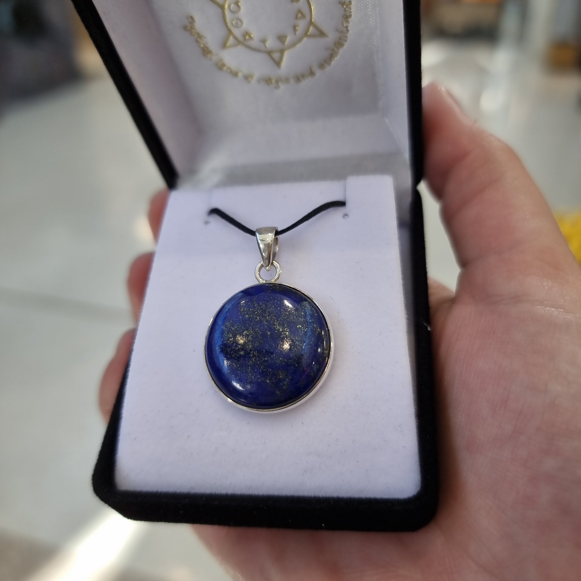 Sterling silver lapis lazuli pendant - Rivendell Shop