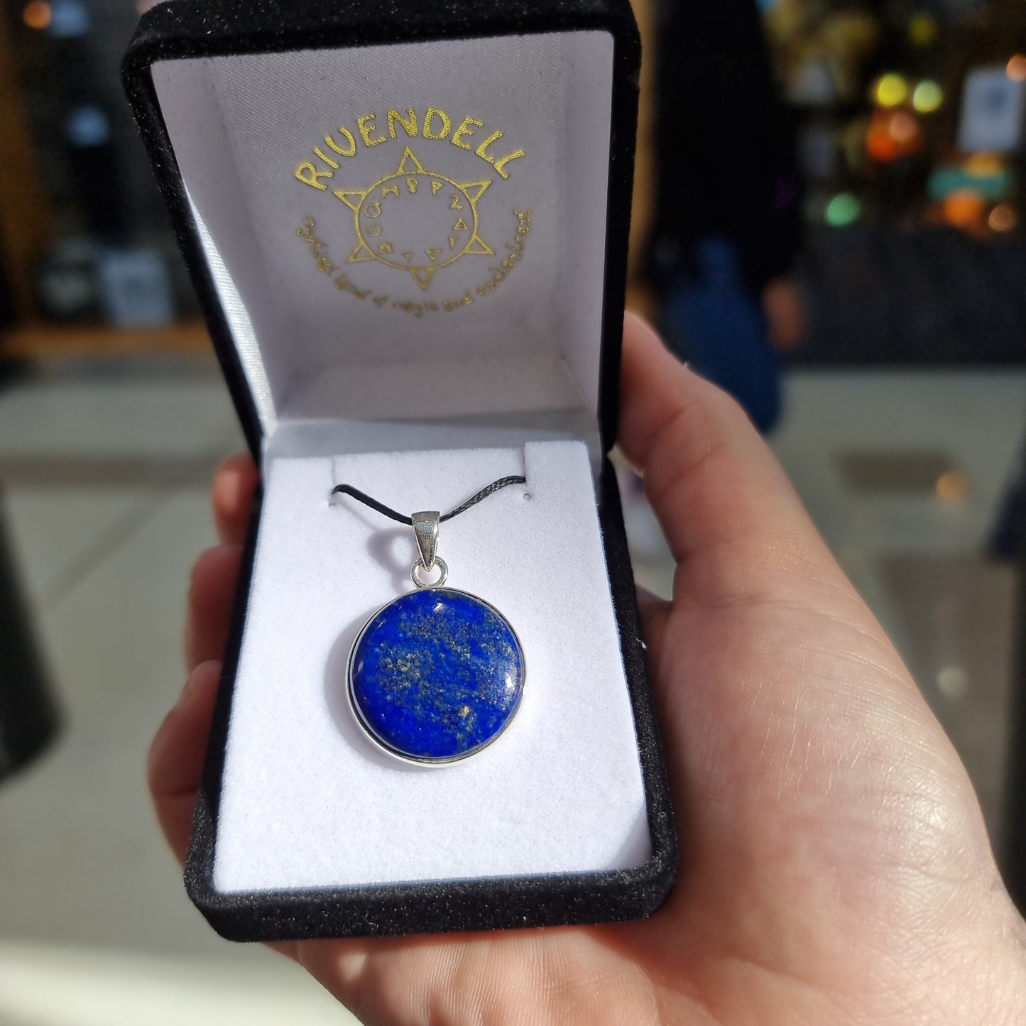 Sterling silver lapis lazuli pendant - Rivendell Shop