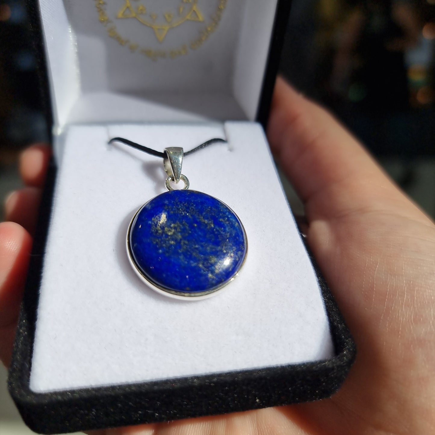 Sterling silver lapis lazuli pendant - Rivendell Shop