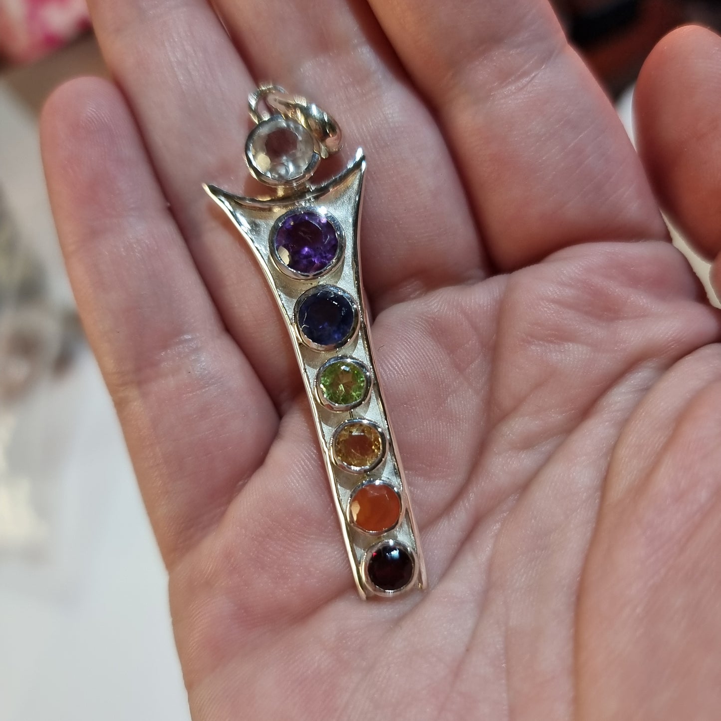 Sterling silver chakra pendant - Rivendell Shop